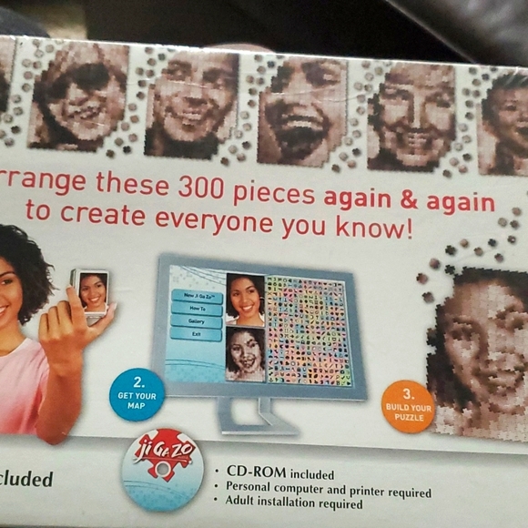 : sealed Hasbro Ji Ga Zo 300 piece puzzle sepia build your own mosaic style - Picture 5 of 11